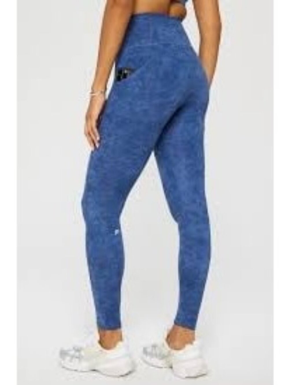 Fabletics Oasis PureLuxe High-Waisted Pocket Leggings Indigo Marble Gym Yoga M